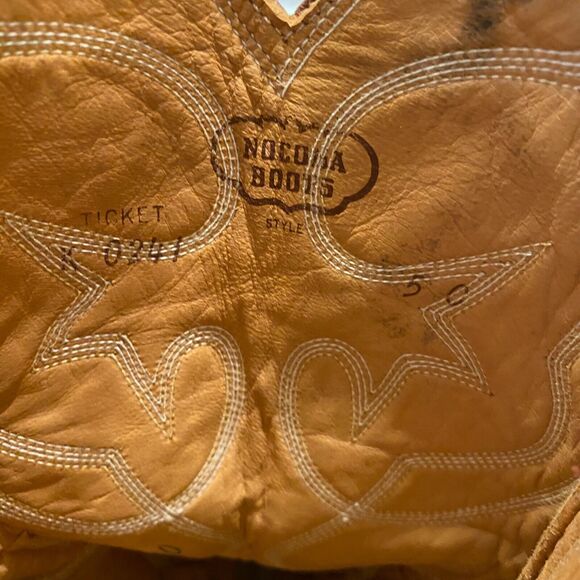 Nocona Men's Special Python Snakeskin Brown Leather Cowboy Boots US Size 5 C - Picture 10 of 10